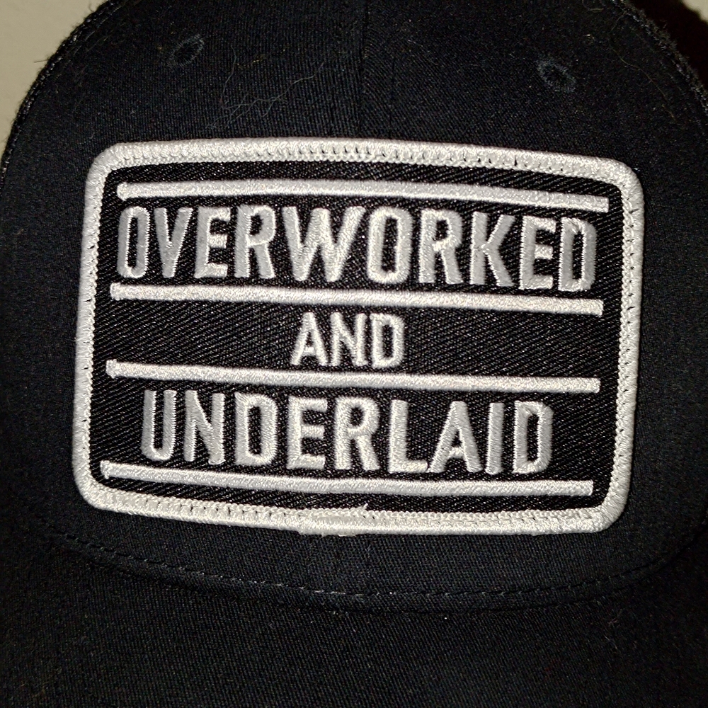 Overworked And Underlaid Stitched Patch Trucker M… - image 3